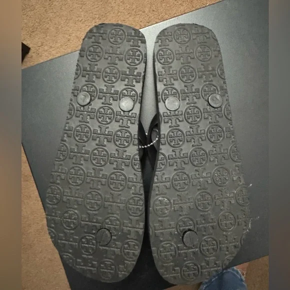 Tory Burch Geometric Black and White Sandals - Picture 2 of 3